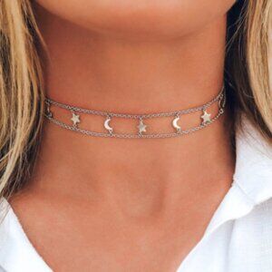 Pura Vida Cosmos Double Chain Choker NWT